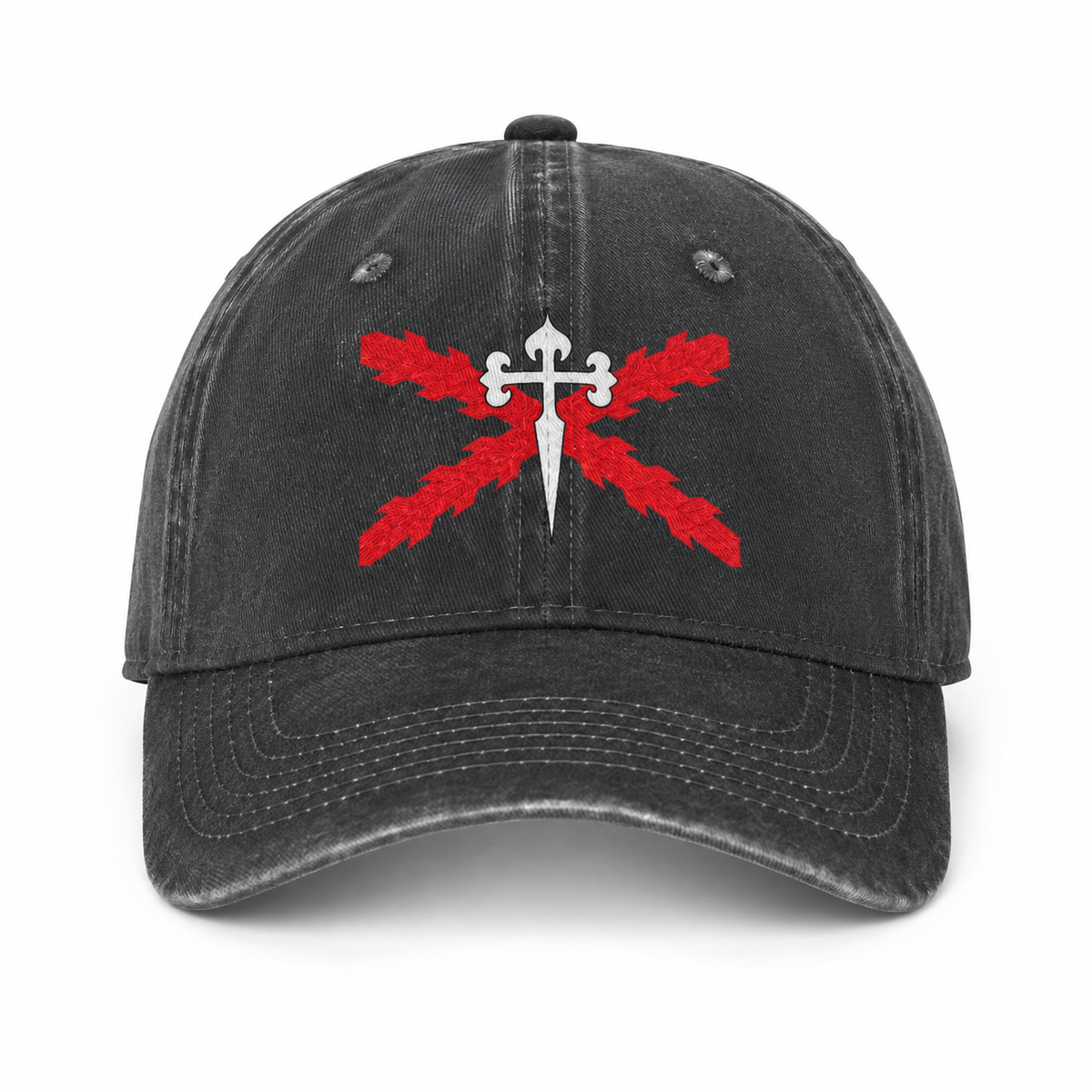 Burgundy Cross Santiago Cap